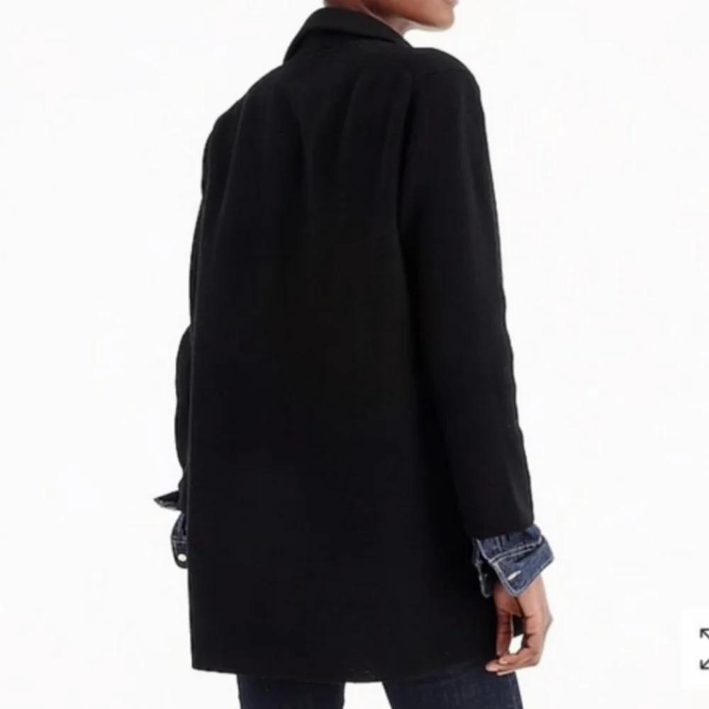 J. Crew Women's Blazer 365 Sophie Merino Wool Blend Swaeter Cardigan Black Sz XS